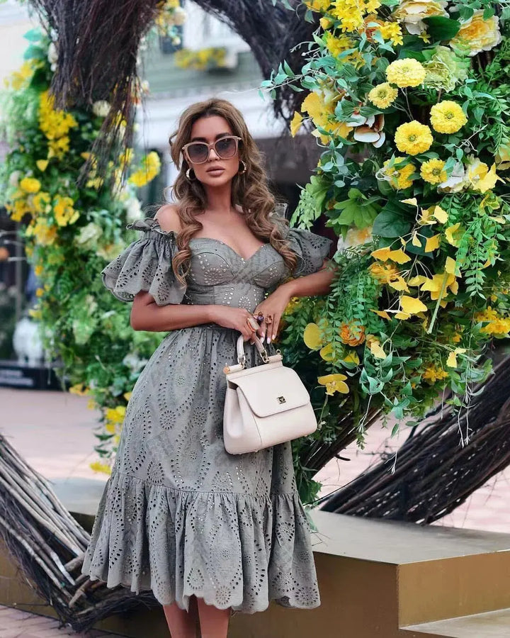 Levoire | Robe De Princesse Sans Manches Gris