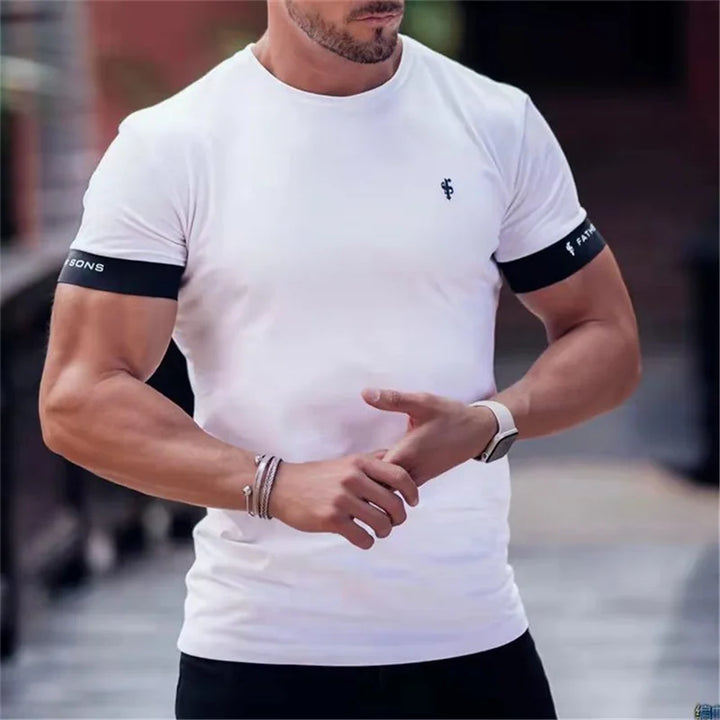 Levoire | T-shirt ajusté Muscle Fit à manches courtes Blanc