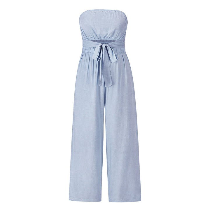Levoire | Sans Bretelles Large - Été 2024 Joli Combinaison - Sexy Coupe Étroite Bleu ciel