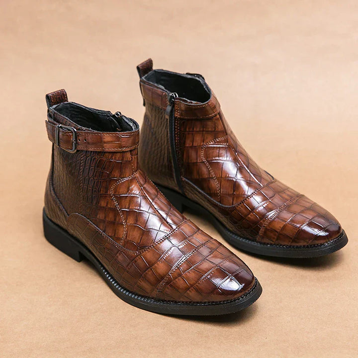 Levoire | Bottines En Cuir Avec Boucle Braun