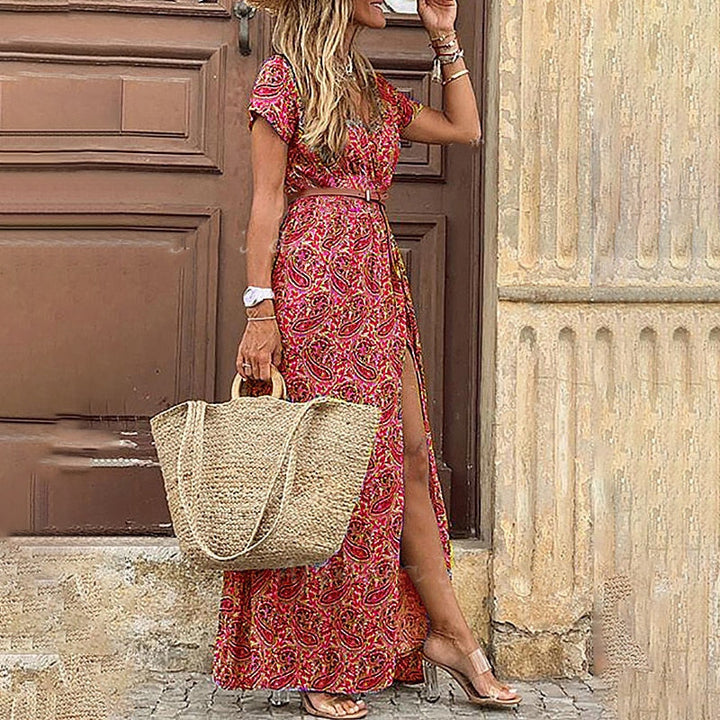 Levoire | Élégante Robe Boho Chic Pour Femmes Rot