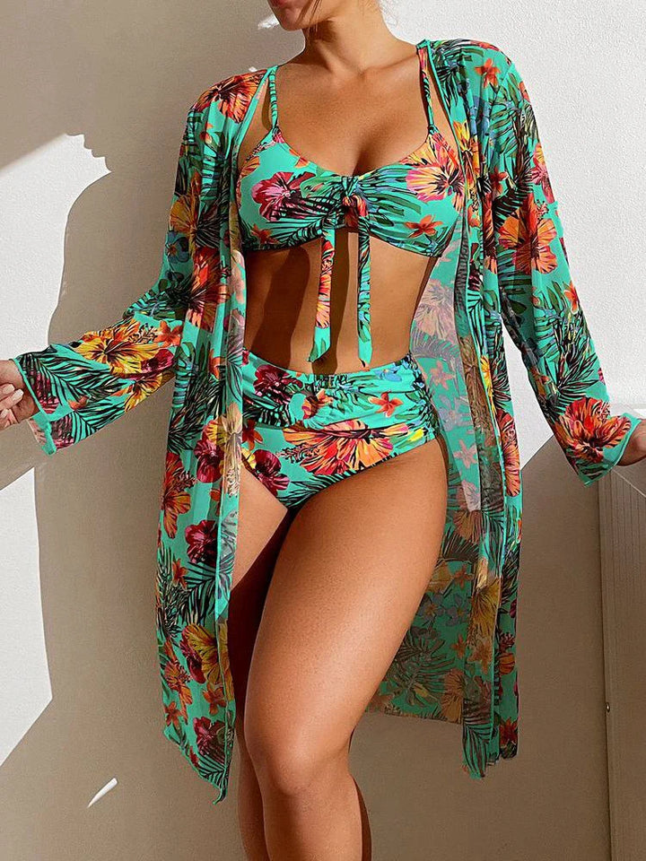 Levoire | Ensemble Bikini Taille Haute Séduisant Turquoise
