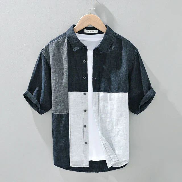 Levoire | Chemise En Lin Patched Hommes