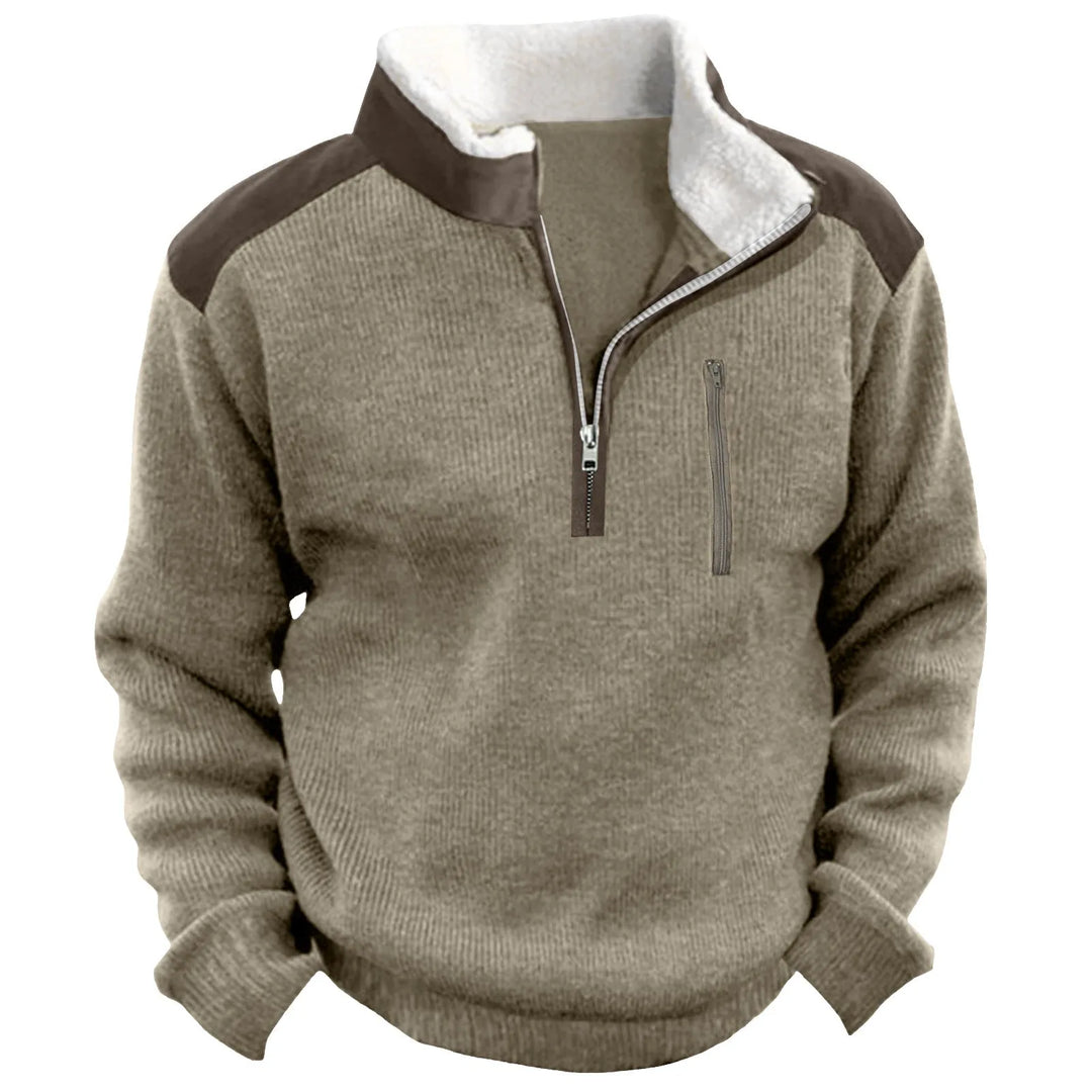 Levoire | Pull Classique Chaud Kaki
