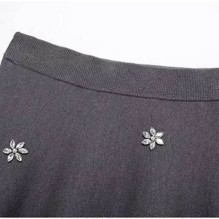Levoire | Robe Courte Avec Tricot Et Strass