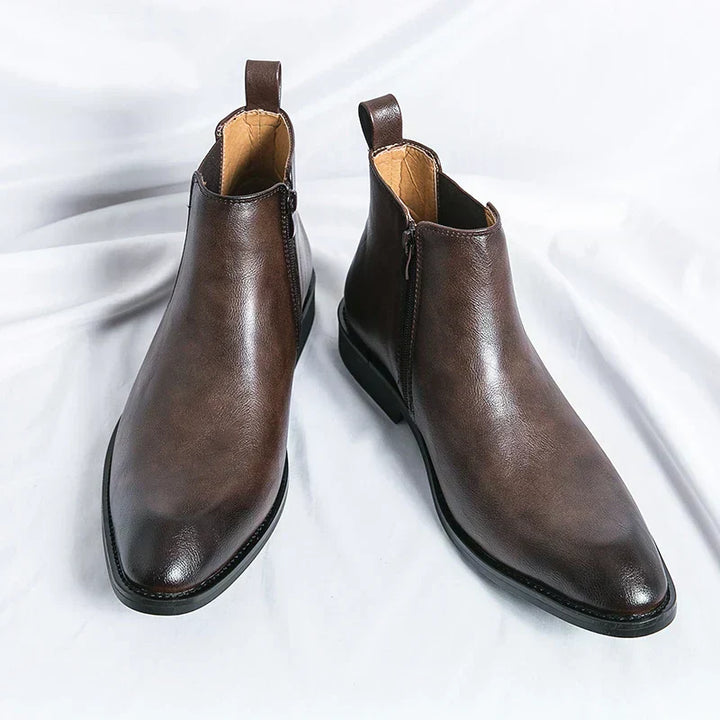Levoire | Bottes en Cuir avec Fermeture Éclair pour Femmes