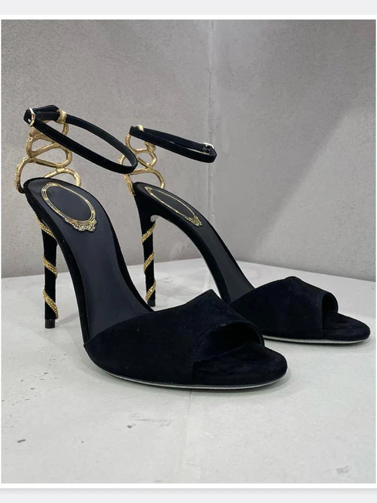Levoire | Serpentine Talons Stiletto Noirs