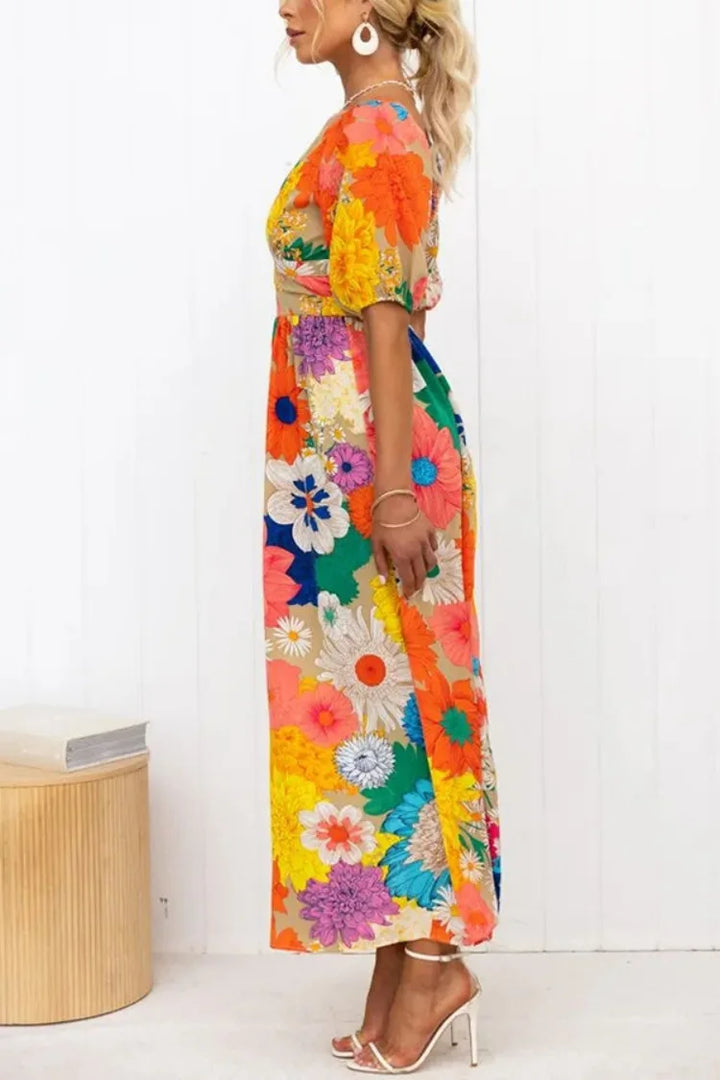 Levoire | Robe Avec Motif Floral Et Manches Bouffantes