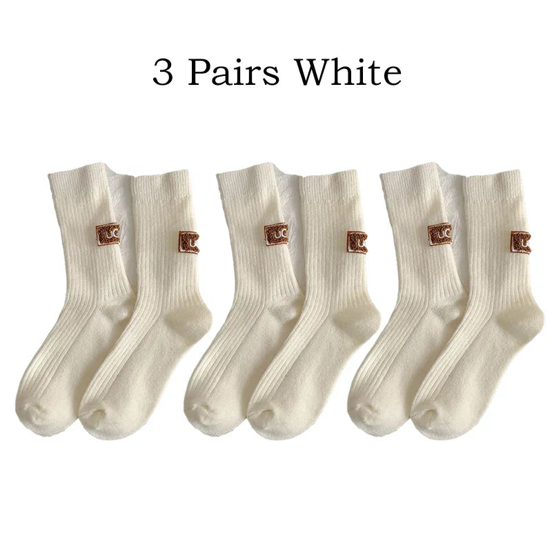 Levoire | De 3 Chaussettes En Laine Femme Hiver Et Confort 9106-Blanc