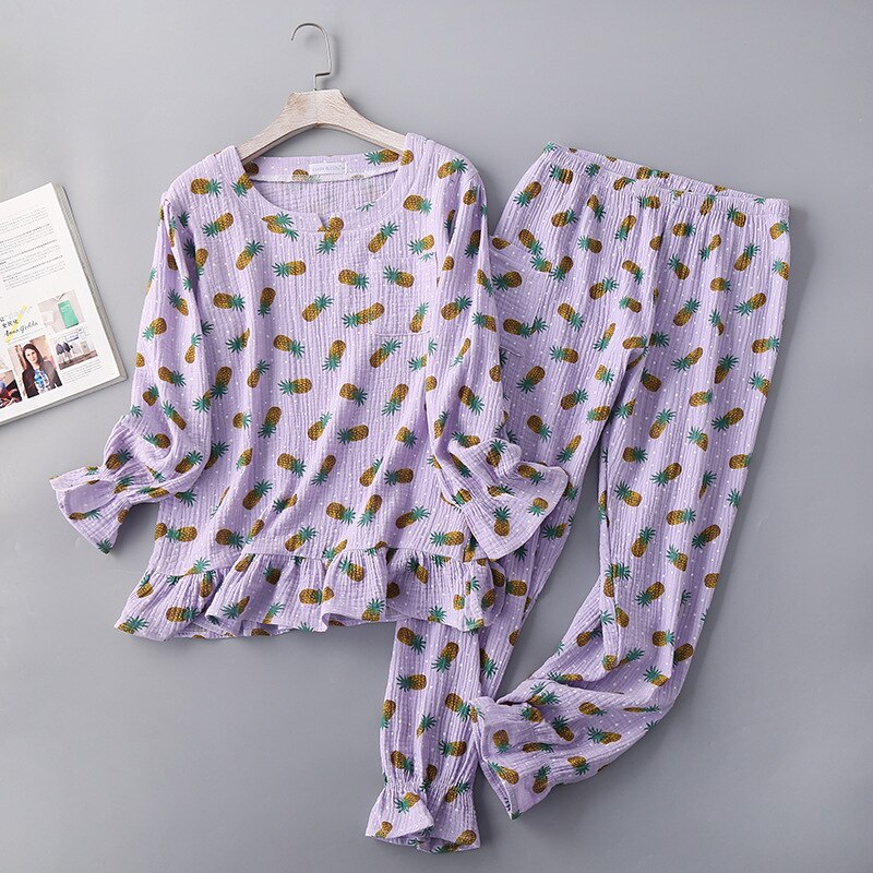 Levoire | Pajamas Légers En Crêpe De Coton Lila