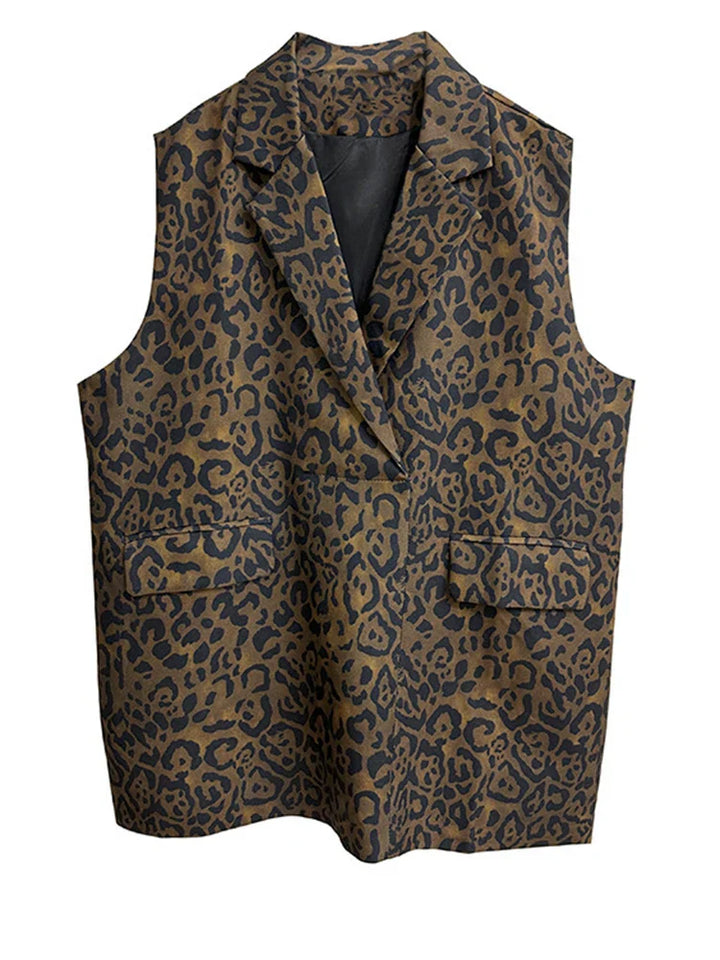 Levoire | Motif Léopard Robe Mini Oversize Lâche