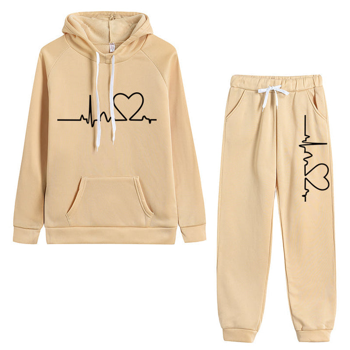 Levoire | Ensemble De Loisirs Confortable (Sweat À Capuche Et Pantalon) Beige