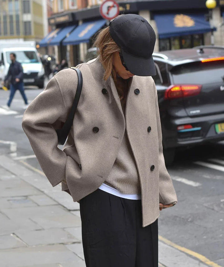 Levoire | Peacoat À Double Bouton Avec Col Montant