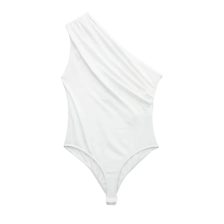 Levoire | Body Asymétrique Avec Fronce Décorative Blanc