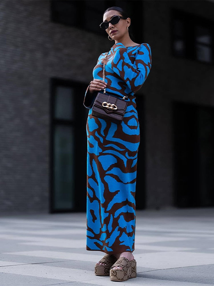Levoire | Robe Tricotée Élégante À Manches Longues
