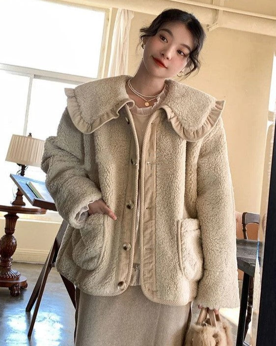 Levoire | Veste Avec Col Et Volants Pour Femmes
