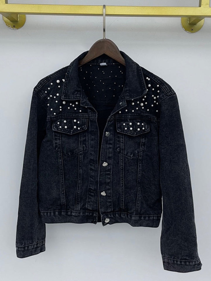 Levoire | Veste En Jean Décontractée Avec Perles
