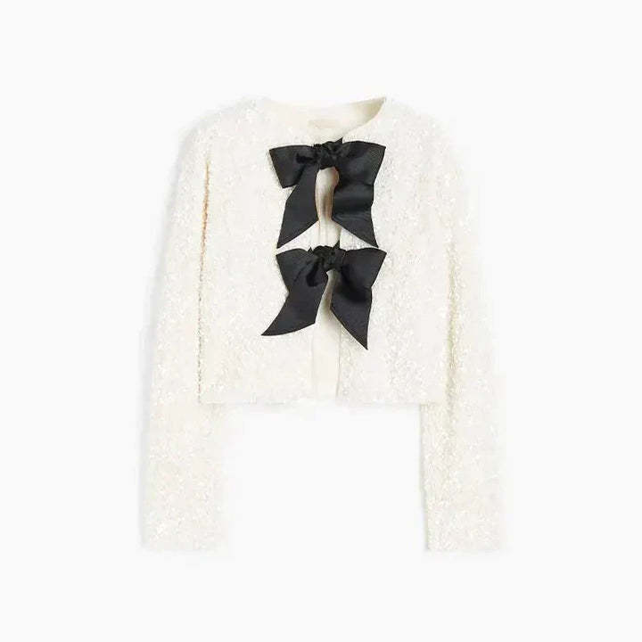 Levoire | Veste De Mode Scintillante Au Design Élégant Blanc