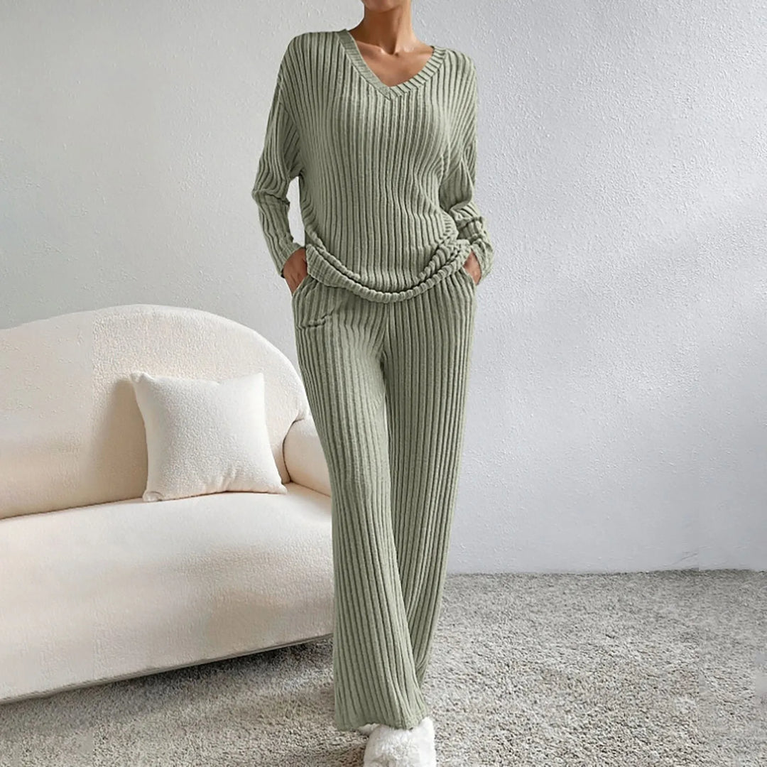 Levoire | Ensemble 2 Pièces En Tricot Olive