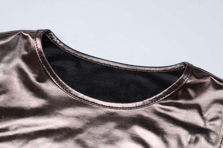Levoire | Metallic Tops & Mini Skirt Set
