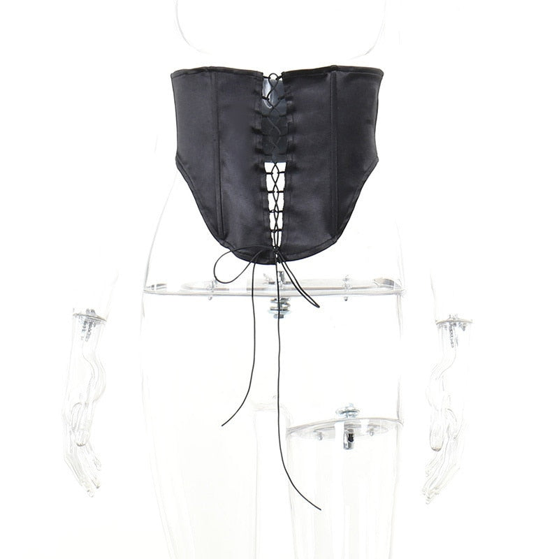 Levoire | Corset Avec Manches À Volants Dans Une Robe Mini Sans Bretelles