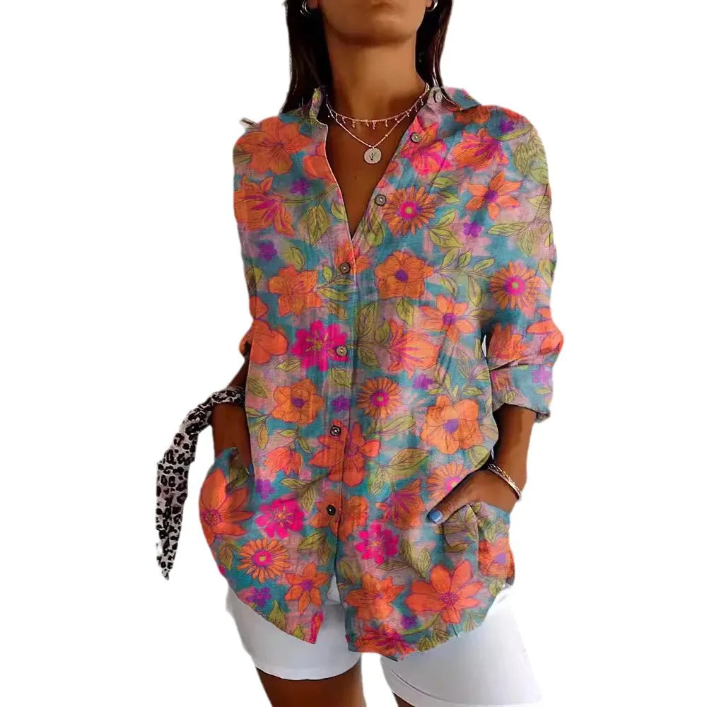 Levoire | Chemise imprimée à la mode Fleurs