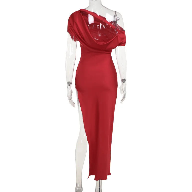 Levoire | Robe Maxi Fendue À Encolure Dégagée, À Dos Décolleté Et À Bretelles Droites