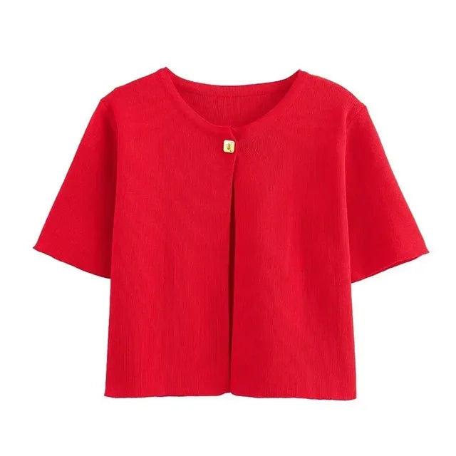 Levoire | Haut Slim Fit Tricot Rot