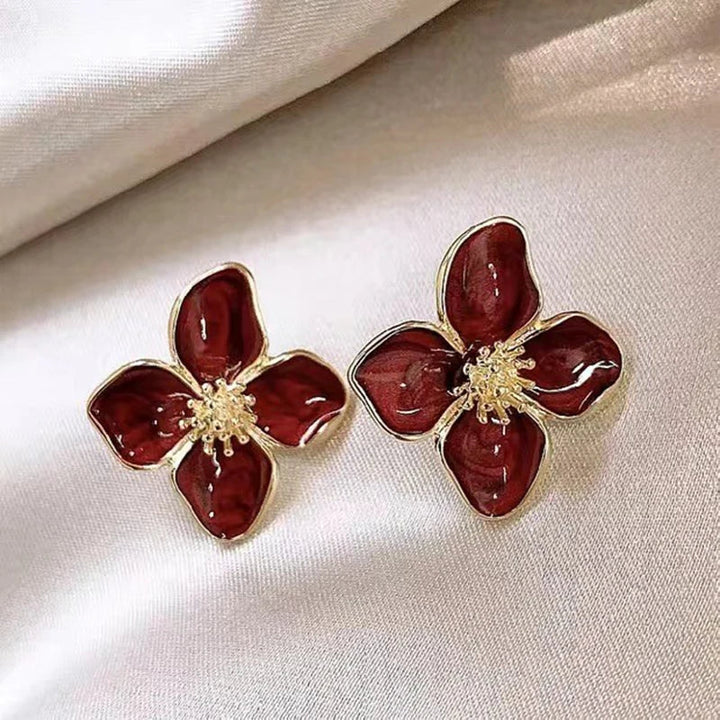 Levoire | Boucles Hibiscus Rouge
