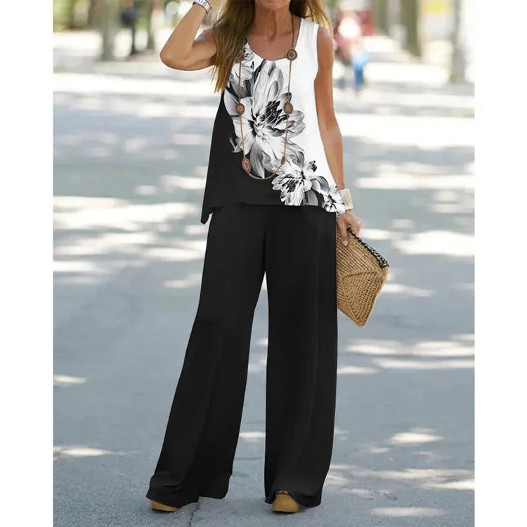 Levoire | Tenue décontractée ample Blanc avec noir 1