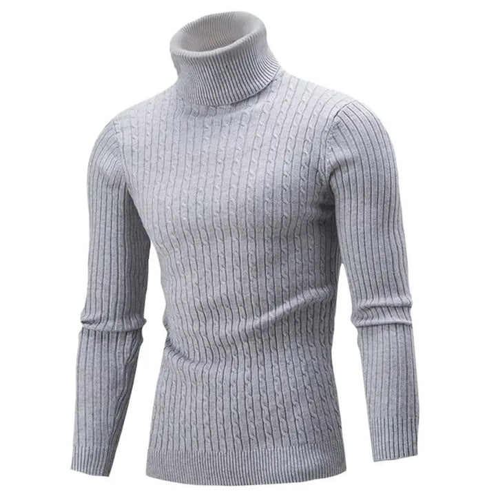 Levoire | Pull Col Roulé Homme Slim Fit En Tricot