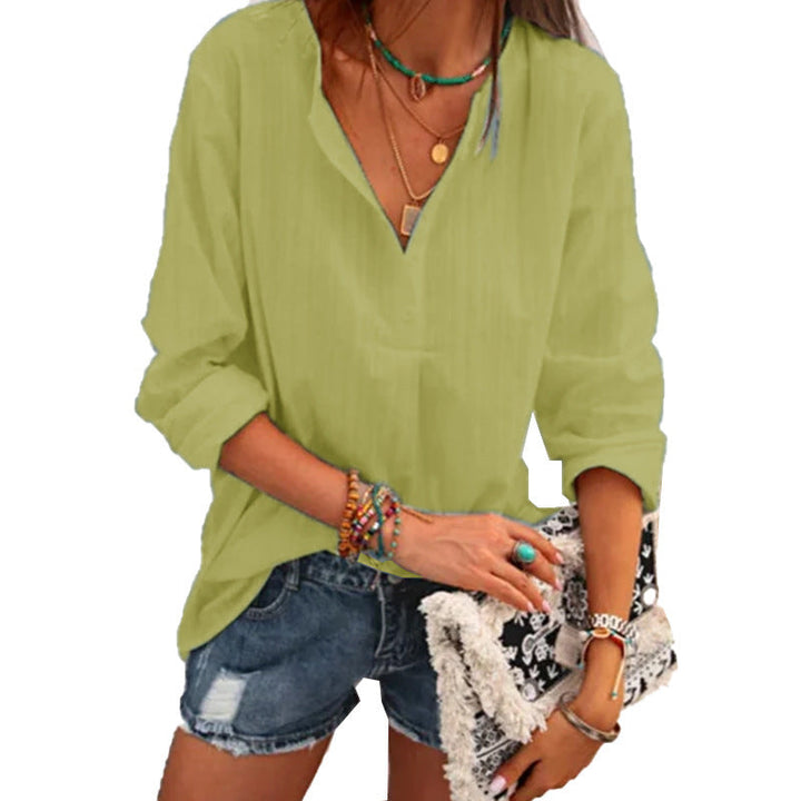 Levoire | Blouse Élégante Avec Col Vert