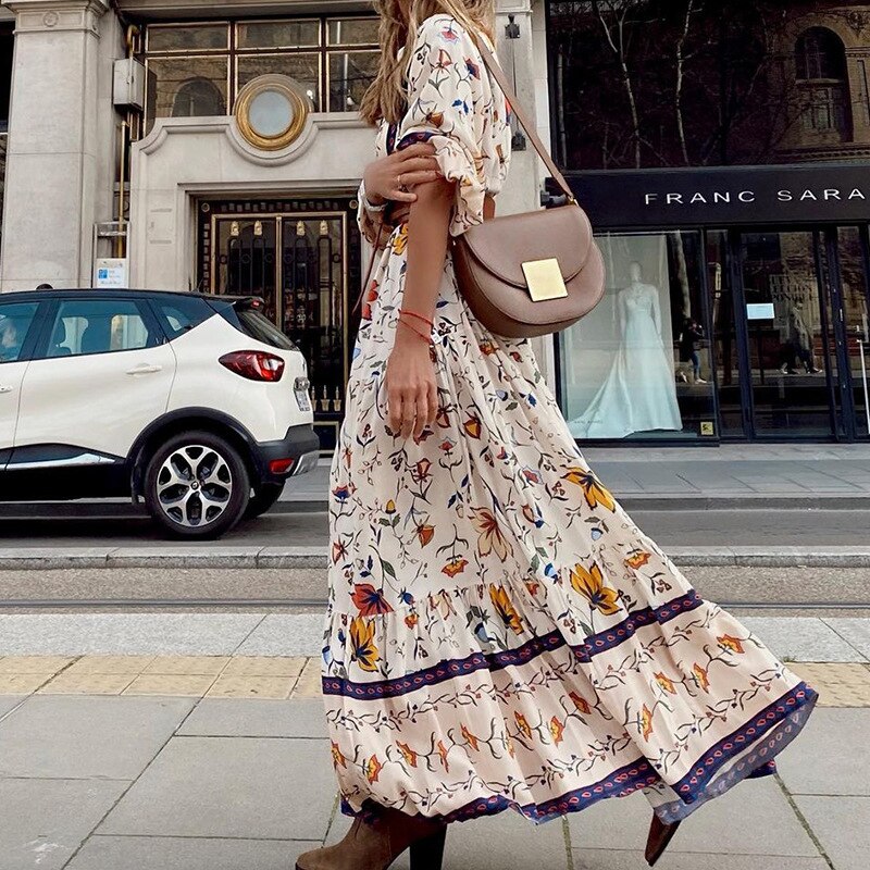 Levoire | Robe Maxi Imprimée Pour Femmes Elise