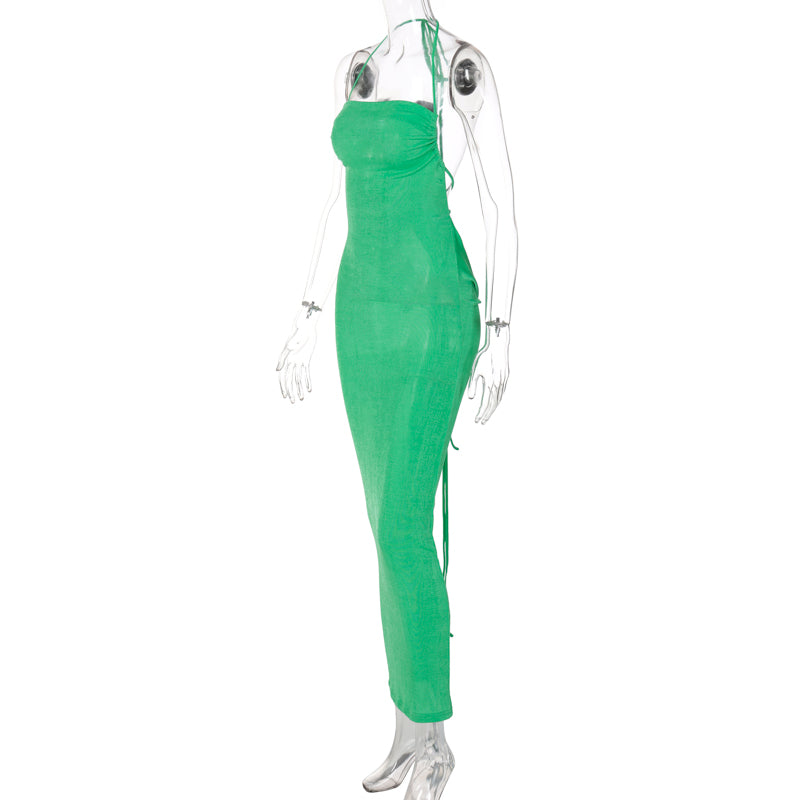 Levoire | Décolleté Dos Nu Dos Drapée Robe Maxi