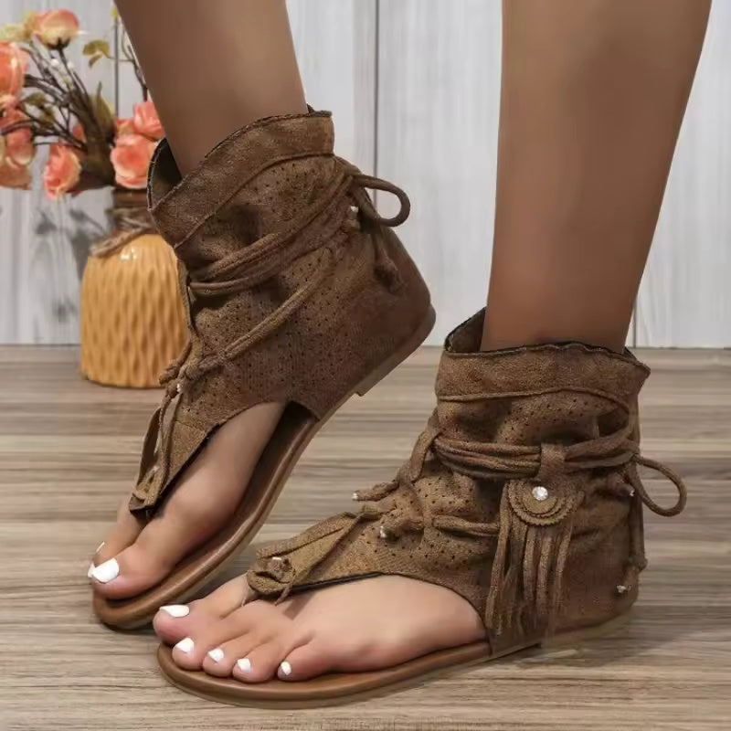 Levoire | Franges Accent Sandales Braun (Rapidement épuisé)