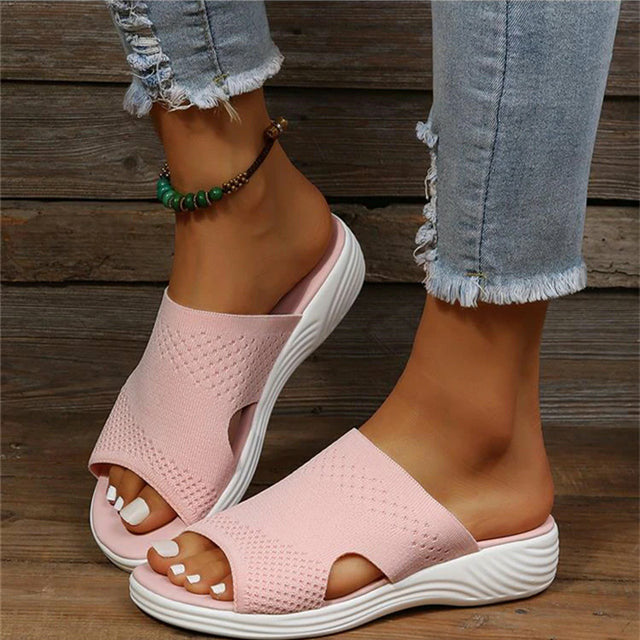 Levoire | Pantoufles En Couleur Unie Rose