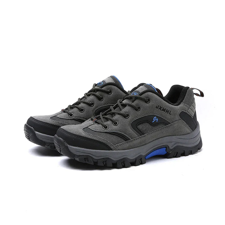 Levoire | Chaussures De Randonnée Durables À Lacets Pour Hommes Gris Bleu