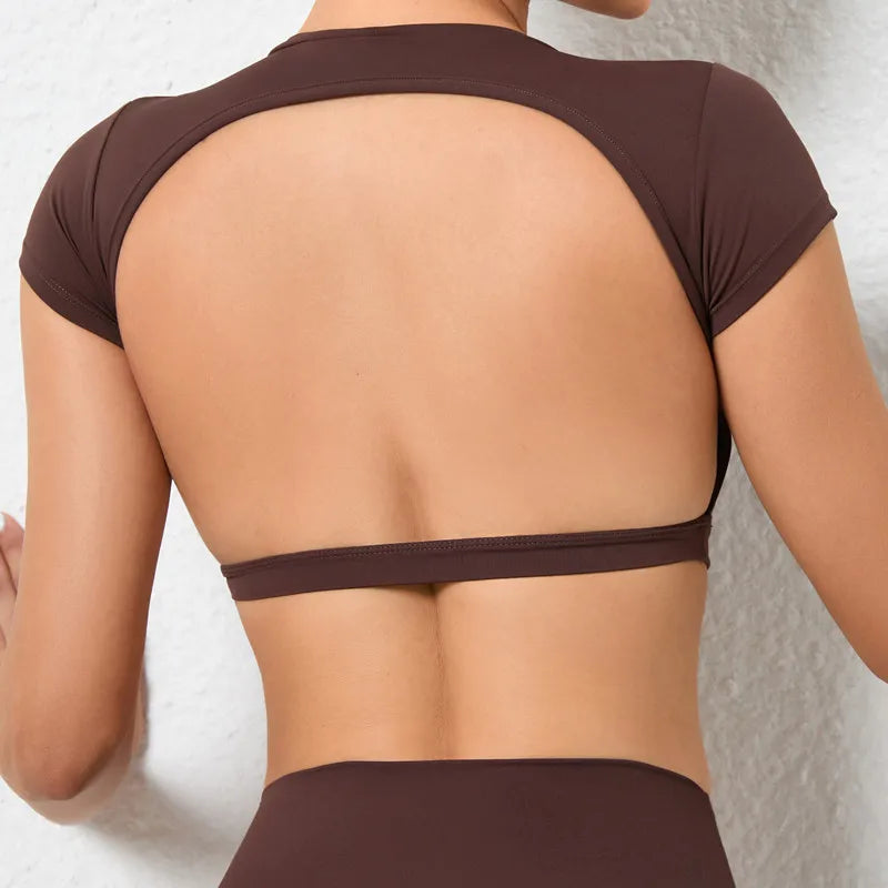 Levoire | Tops De Sport Respirants Café sans rembourrage