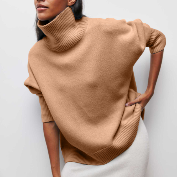 Levoire | Pull Col Roulé Mode Femme Khaki