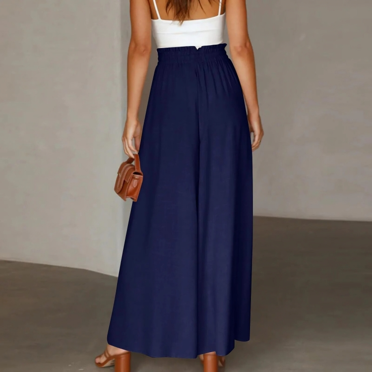Levoire | Pantalon Ample Avec Jambes Larges, Cordon Ajustable Et Taille Élastique