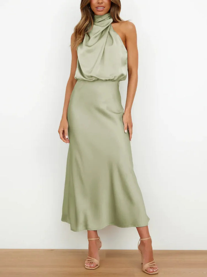 Levoire | Élégante Robe De Soirée En Velours Vert vert