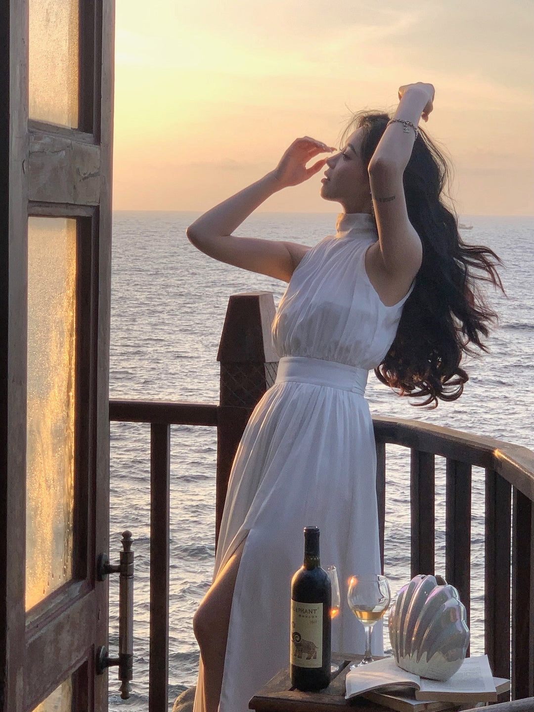 Levoire | Robe Midi En Chiffon Décolletée