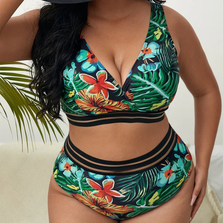 Levoire | Bikini Feuilles Grande Taille Vert