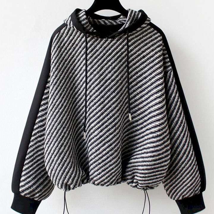 Levoire | Sweat À Capuche Rayé 2XL