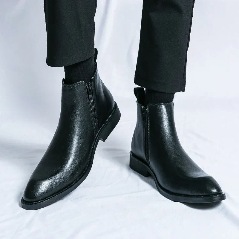 Levoire | Bottes en Cuir avec Fermeture Éclair Élégantes pour Femmes