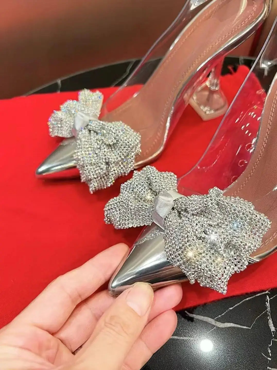 Levoire | Nouveau Style Fée Arc Transparent Talons Hauts