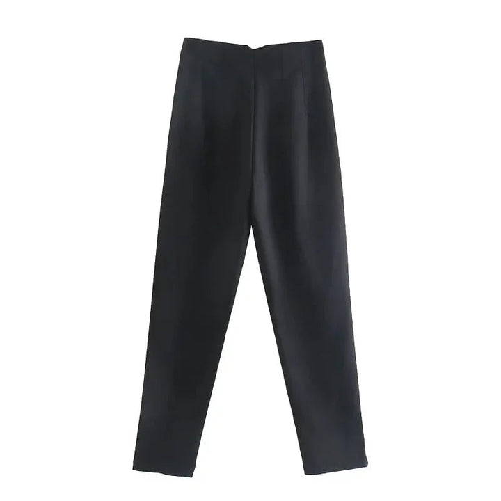 Levoire | Pantalons Formels Taille Haute Avec Une Coupe Slim Et Élégante Noir