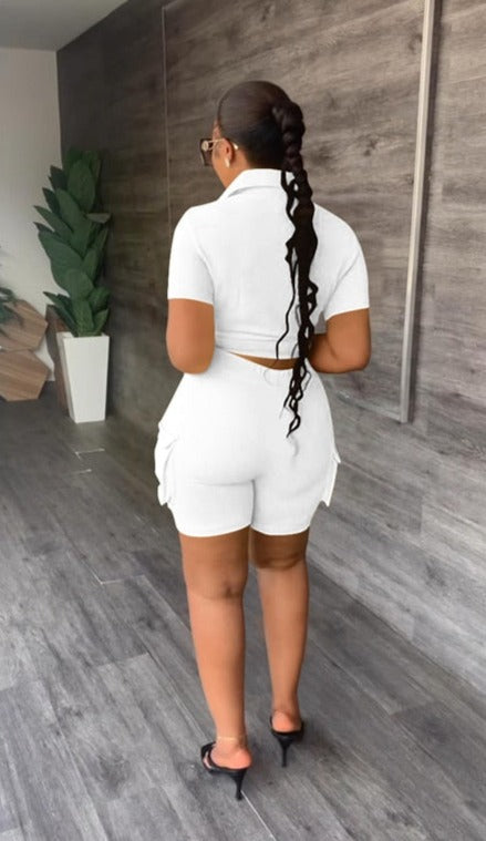 Levoire | Cargo Stilted Courte Manche Crop & Shorts