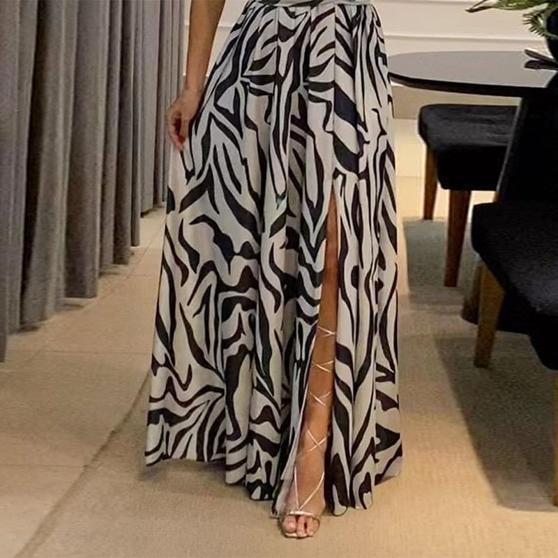 Levoire | A Strapless Maxi Split Dress