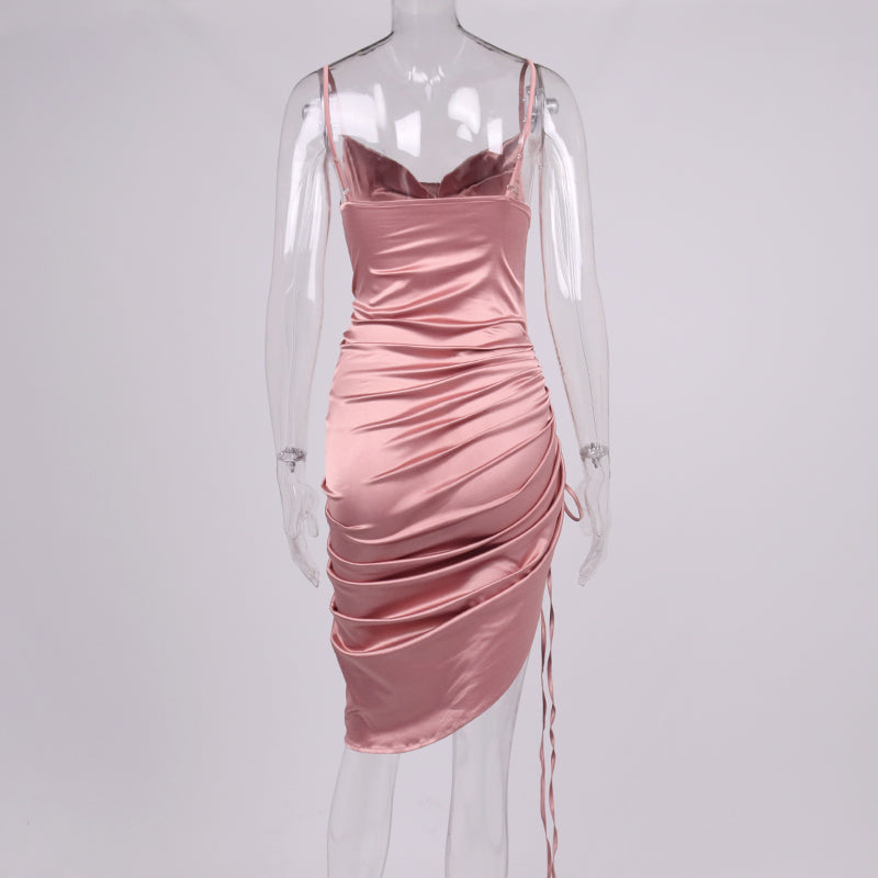 Levoire | Silke Bardot Ruché Corset Midi Robes